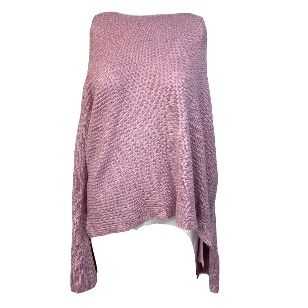 NWT BP‎ Sweater Womens Sz L Purple Boat Neck Knit Bell Sleeve Cozy Lightweight